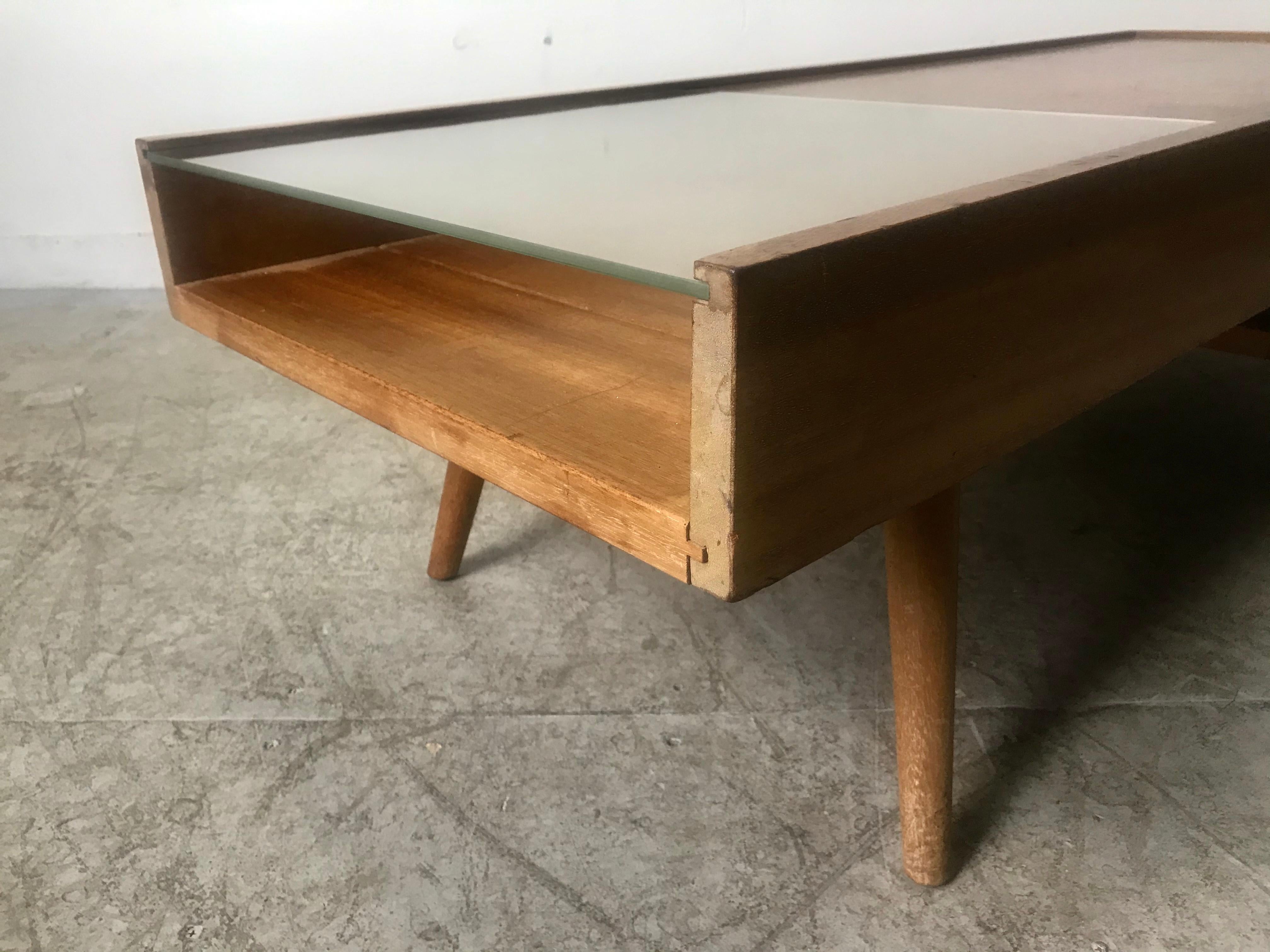 Unusual Modernist Coffee/ Cocktail Table by John Keal for Brown Saltman 2