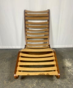Unusual Modernist interior/ exterior rocking chaise lounge, atrb. to Klaus Grabe