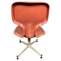 Unusual Modernist Molded Fiberglass side / desk chair