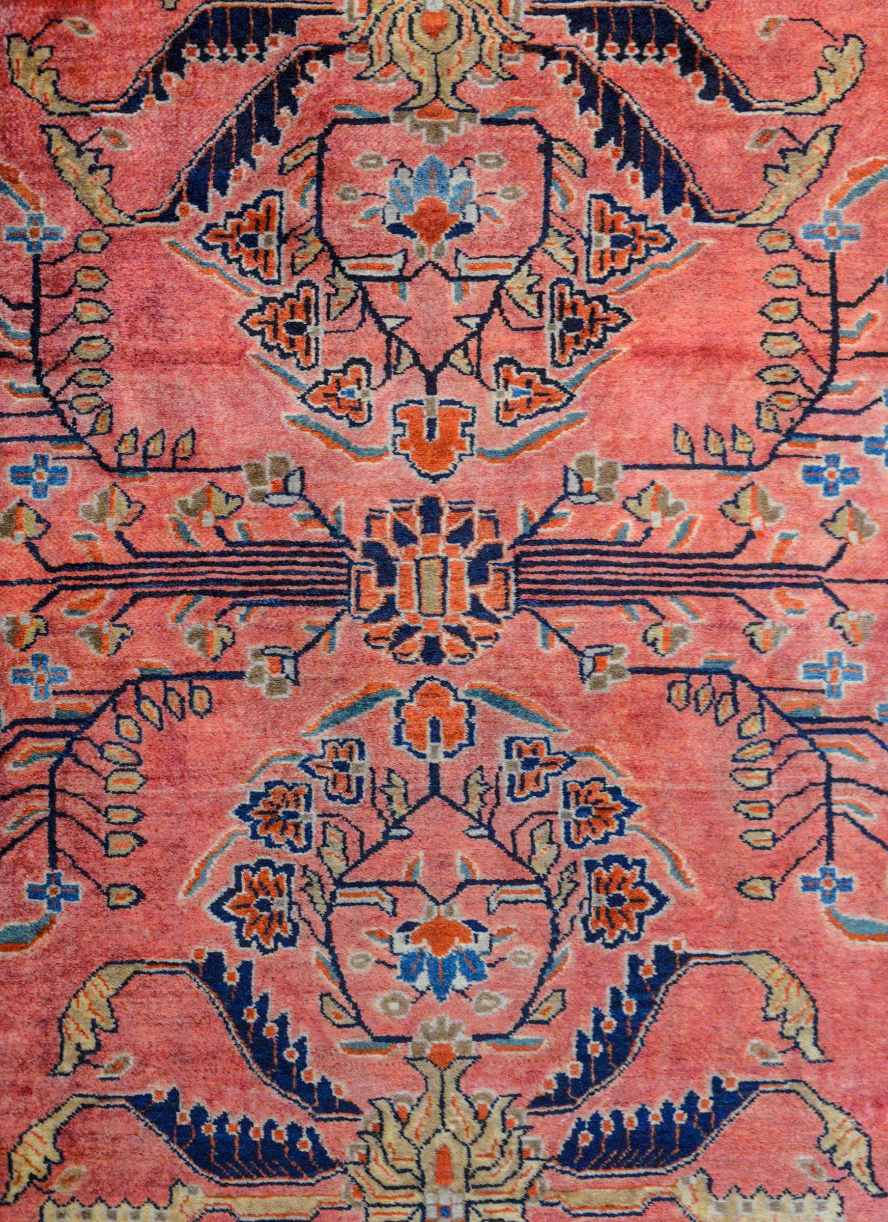 Sarouk Farahan Unusual Mohajeran Sarouk Rug