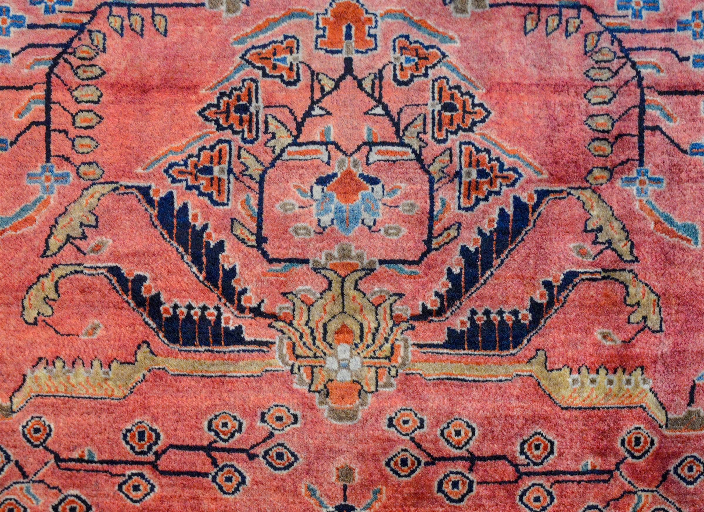 Early 20th Century Unusual Mohajeran Sarouk Rug