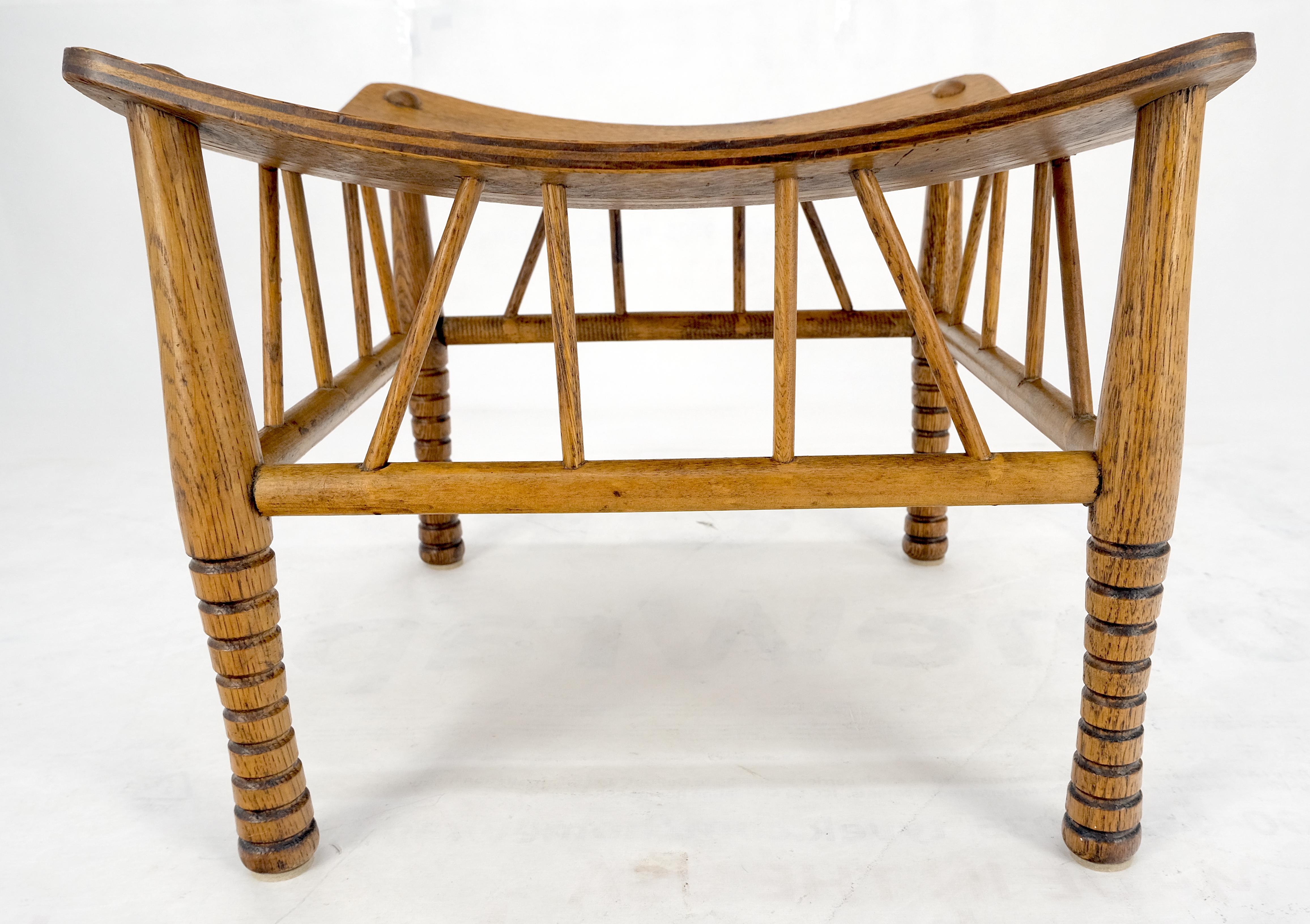 Insolito sedile quadrato in compensato modellato di Oak in stile Arts & Crafts MINT! in vendita 3
