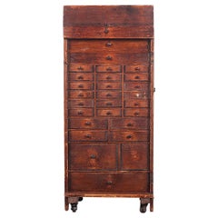 Unusual Multi-Drawer Clock Makers Chest