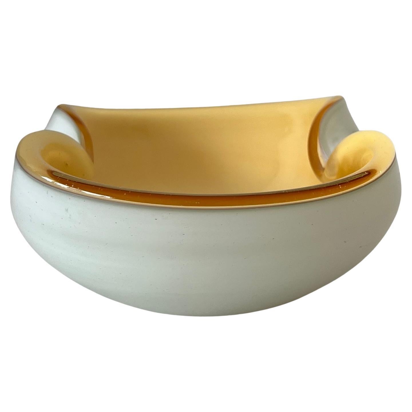 Unusual Murano Glass Bowl Ashtray Italy 1950's