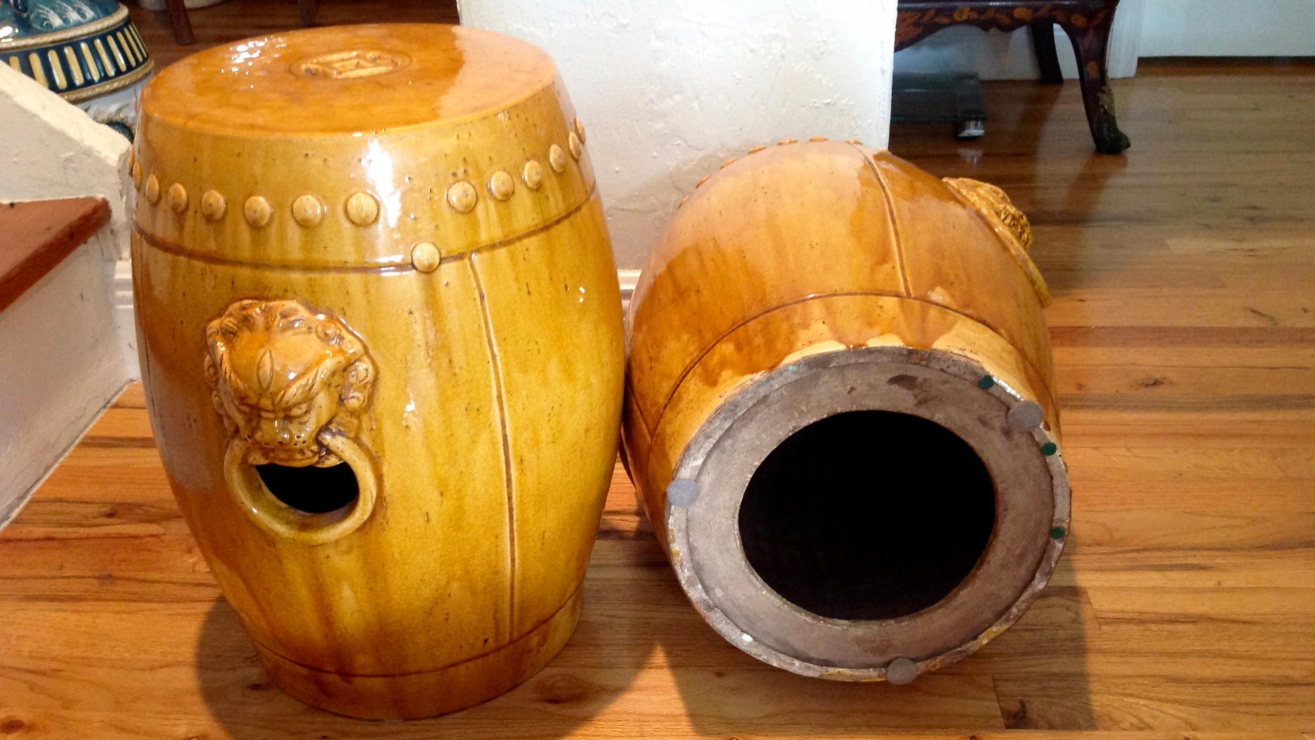 Unusual Mustard Colored Garden Seats or Stools 8