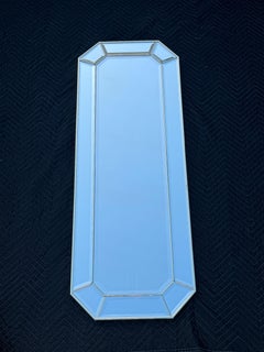 Unusual Narrow Octagon Mirror With Bevelled Edges ca' 1970's