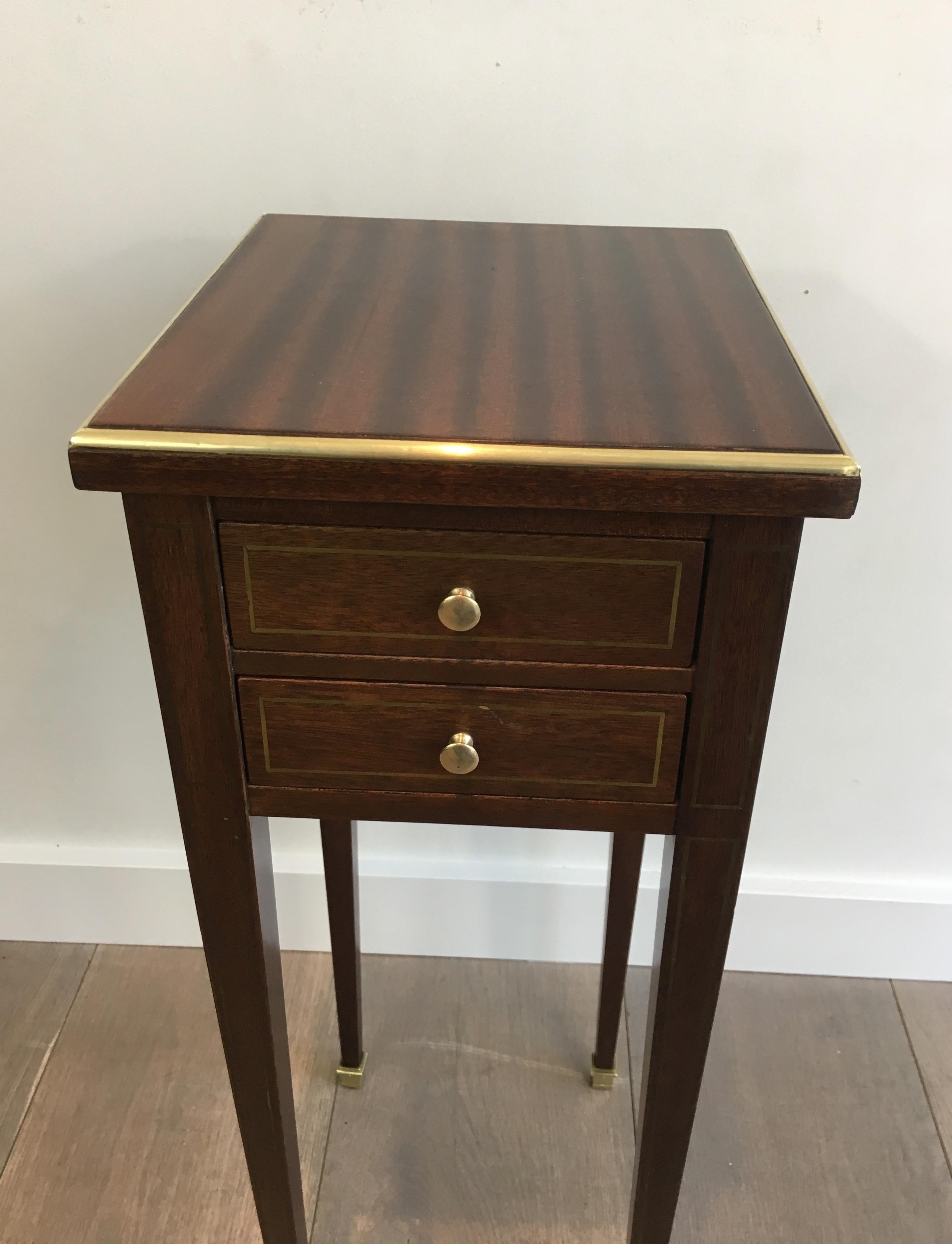 Unusual Neoclassical Small Drawers Table with Sliding Ashtrays 2