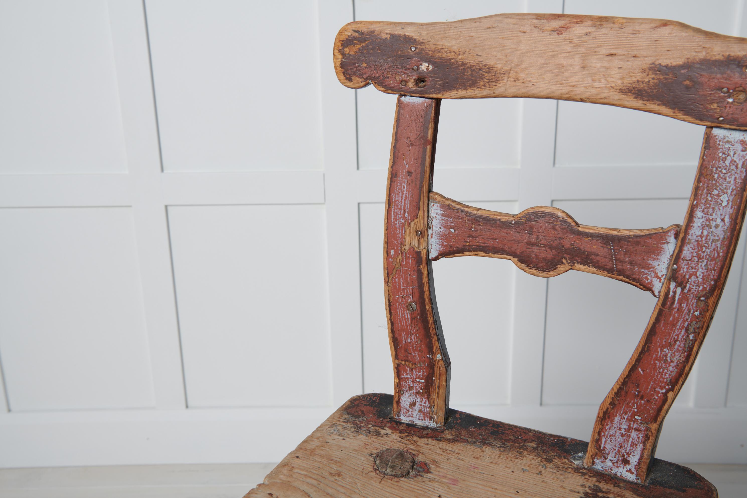Unusual Northern Swedish Antique Unique Country Folk Art Chair  For Sale 2