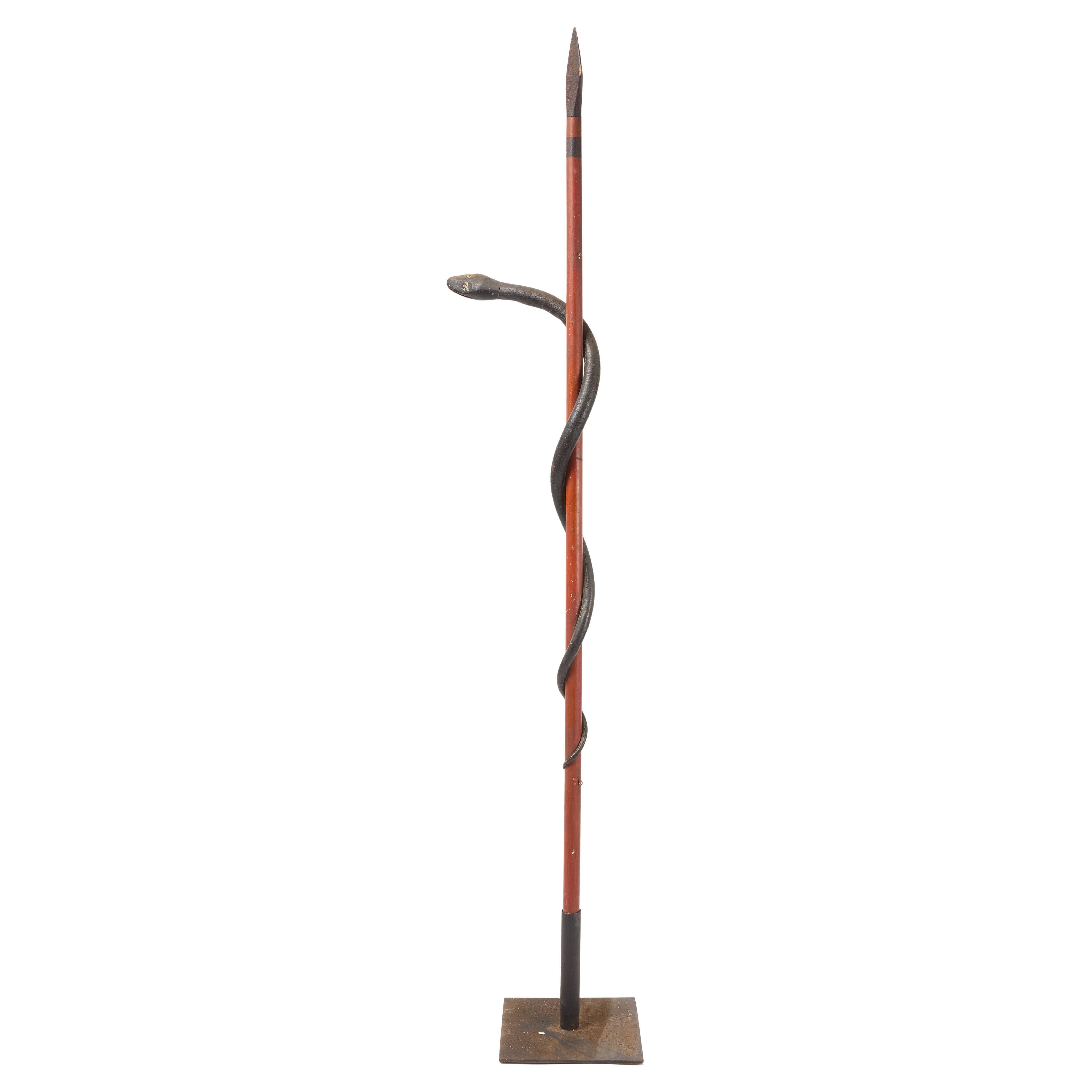 Insolito bastone a forma di serpente degli Odd Fellows