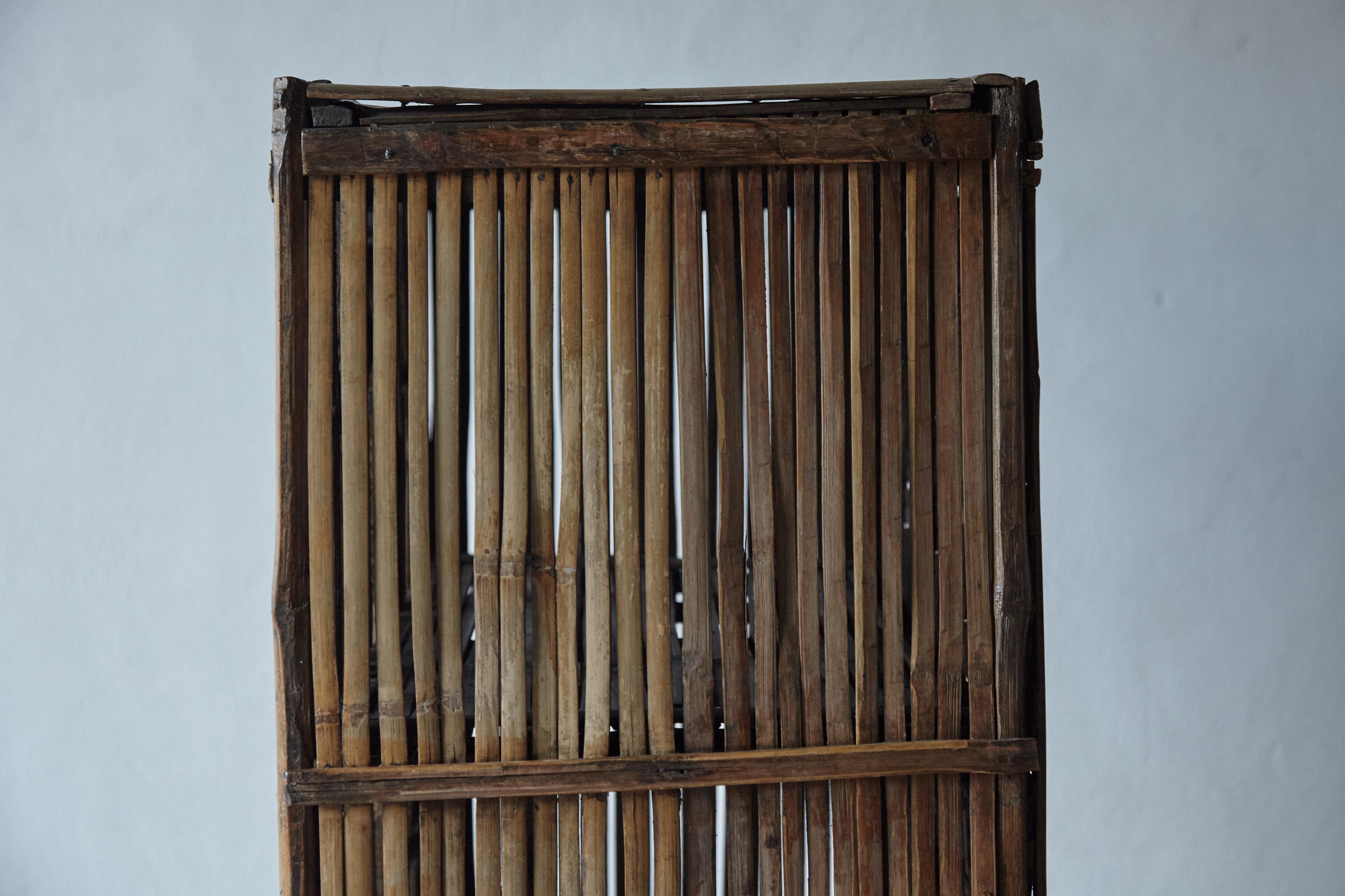 Unusual Old Bamboo Cabinet For Sale 4