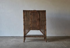 Unusual Old Bamboo Cabinet
