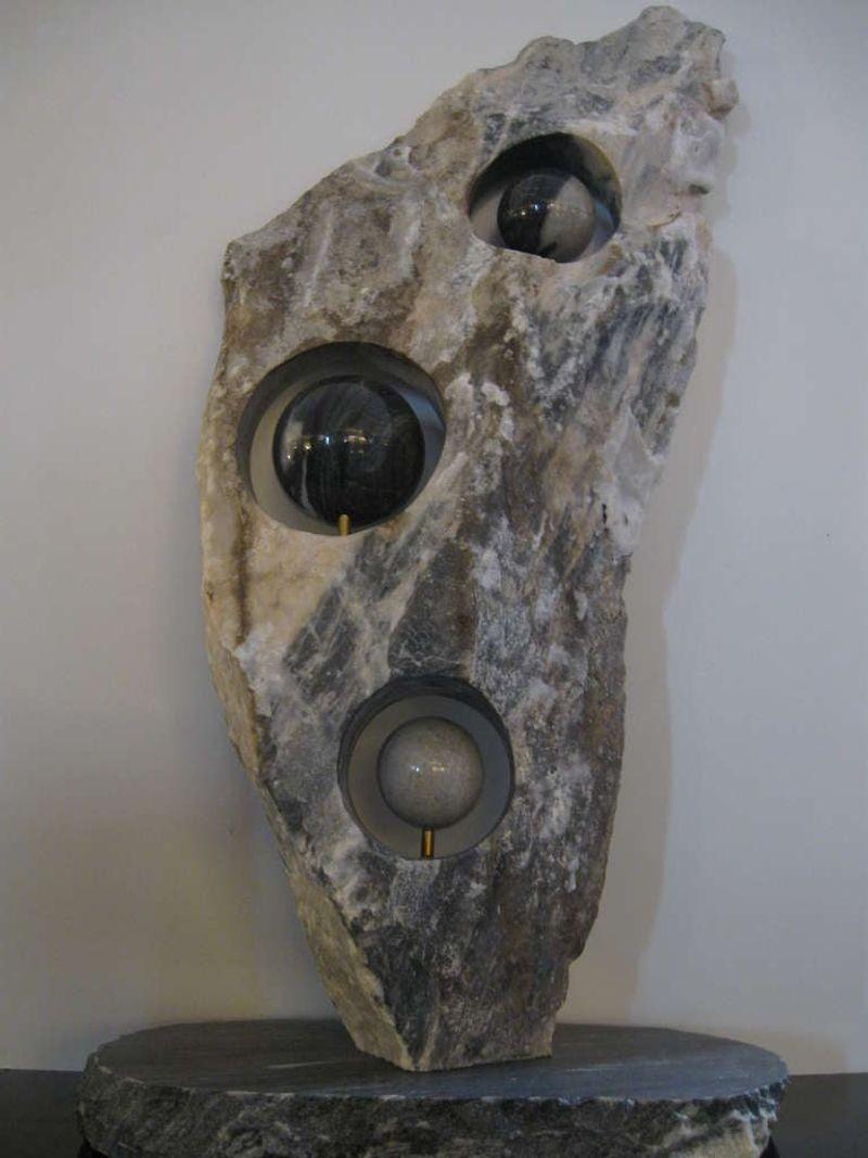 20th Century Unusual Orca Marble Free Form Sculpture For Sale