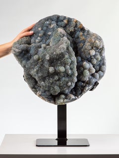 Außergewöhnlicher organischer grüner-blauer Quarz-Cluster