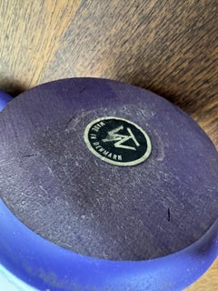 Unusual Pair Danish Modern Candlesticks by Tapio Wirkkala . Original Purple