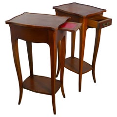 Unusual Pair of 19th Century French Mahogany Pedestal Tables