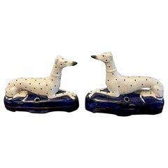 Unusual Pair of Antique Victorian Quality Staffordshire Inkwells Unusual Pair of Antique Victorian Quality Staffordshire Inkwells