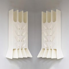 Unusual Pair of Bespoke Plaster "Epi de Ble" Sconces