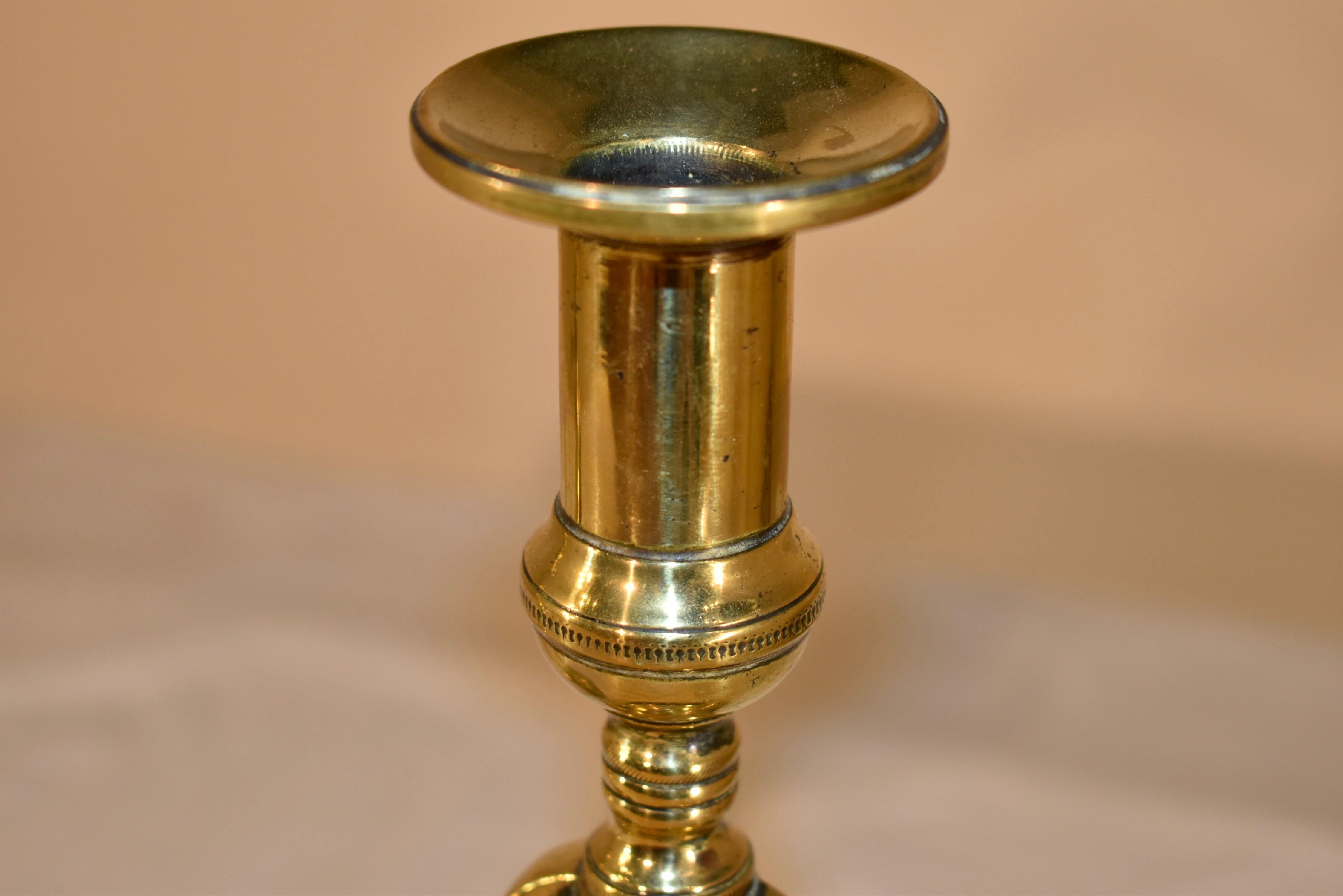 Unusual pair of Early 19th Century Georgian Tavern Bell Candlesticks For Sale 5