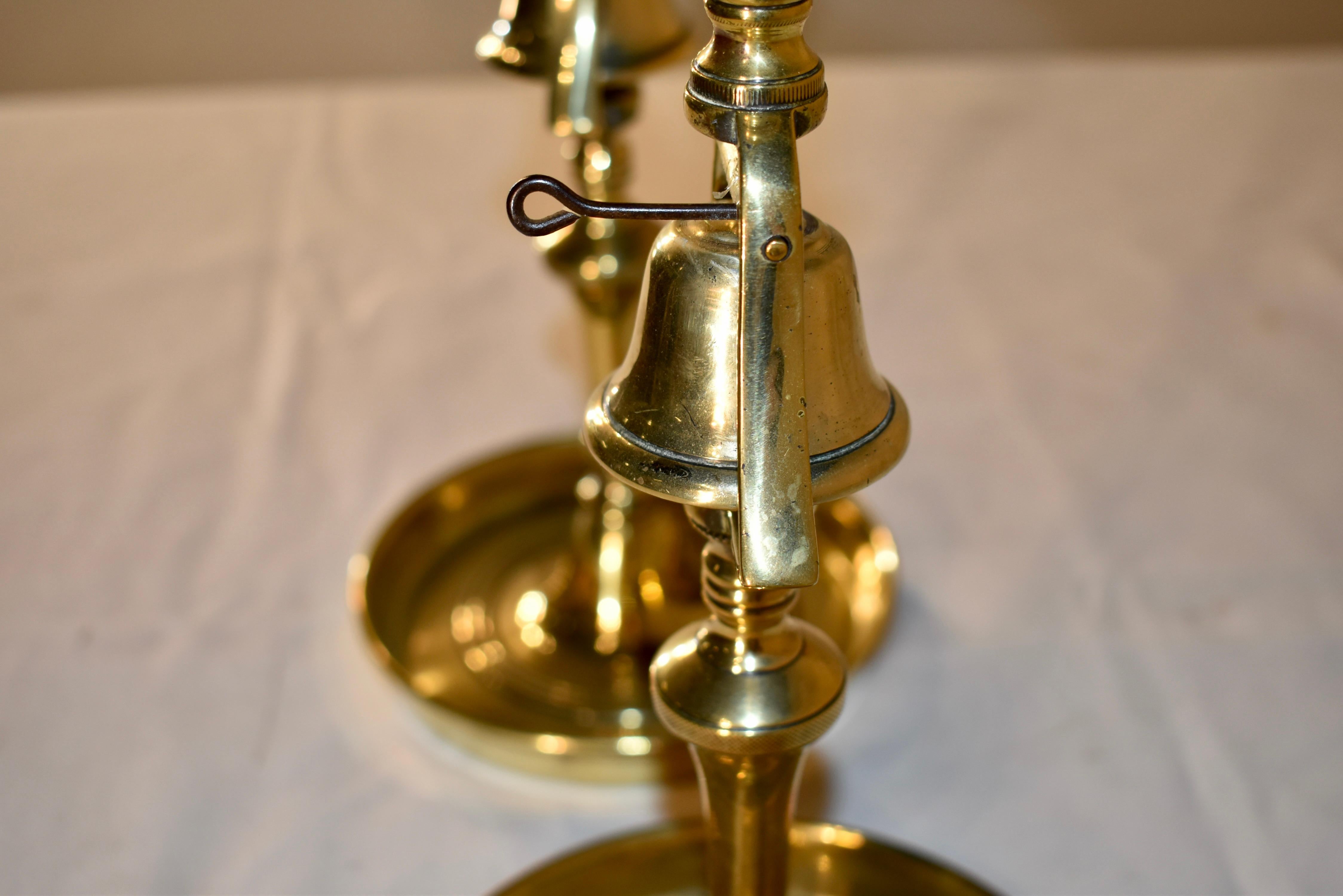 Unusual pair of Early 19th Century Georgian Tavern Bell Candlesticks For Sale 7