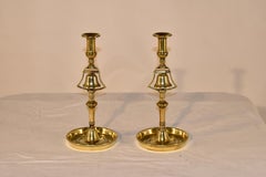 Unusual pair of Early 19th Century Georgian Tavern Bell Candlesticks