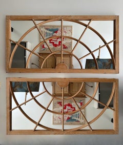 Unusual Pair of Georgian-Style Transom Windows Converted to Mirrors