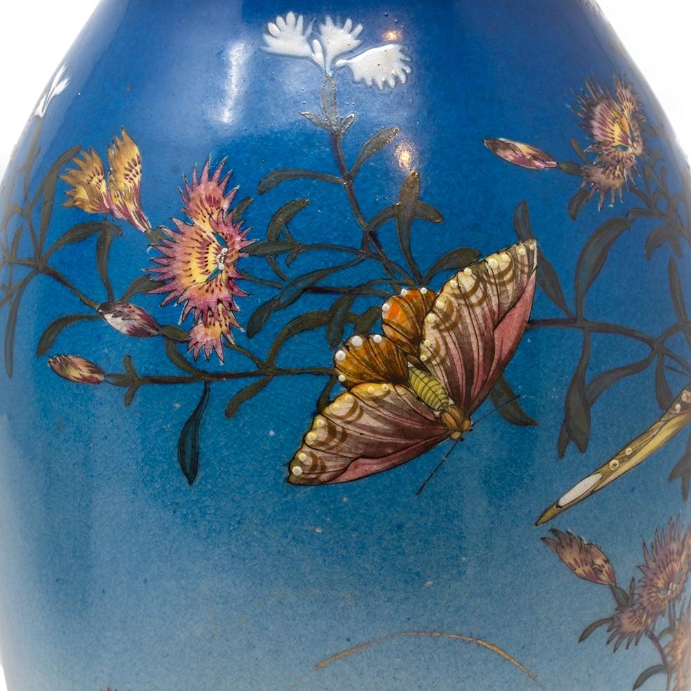 Insolita coppia di vasi giapponesi del periodo Meiji (1868-1912) di Satsuma di Kinkozan in vendita 6