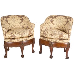 Antique Unusual Pair of Late 19th Century Petit Armchairs