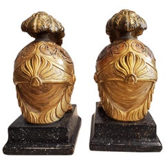 Unusual Pair of Neoclassical Italian Bookends