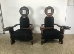 Unusual Pair Teki Modern Lounge Chairs by William Westenhaver for Witco