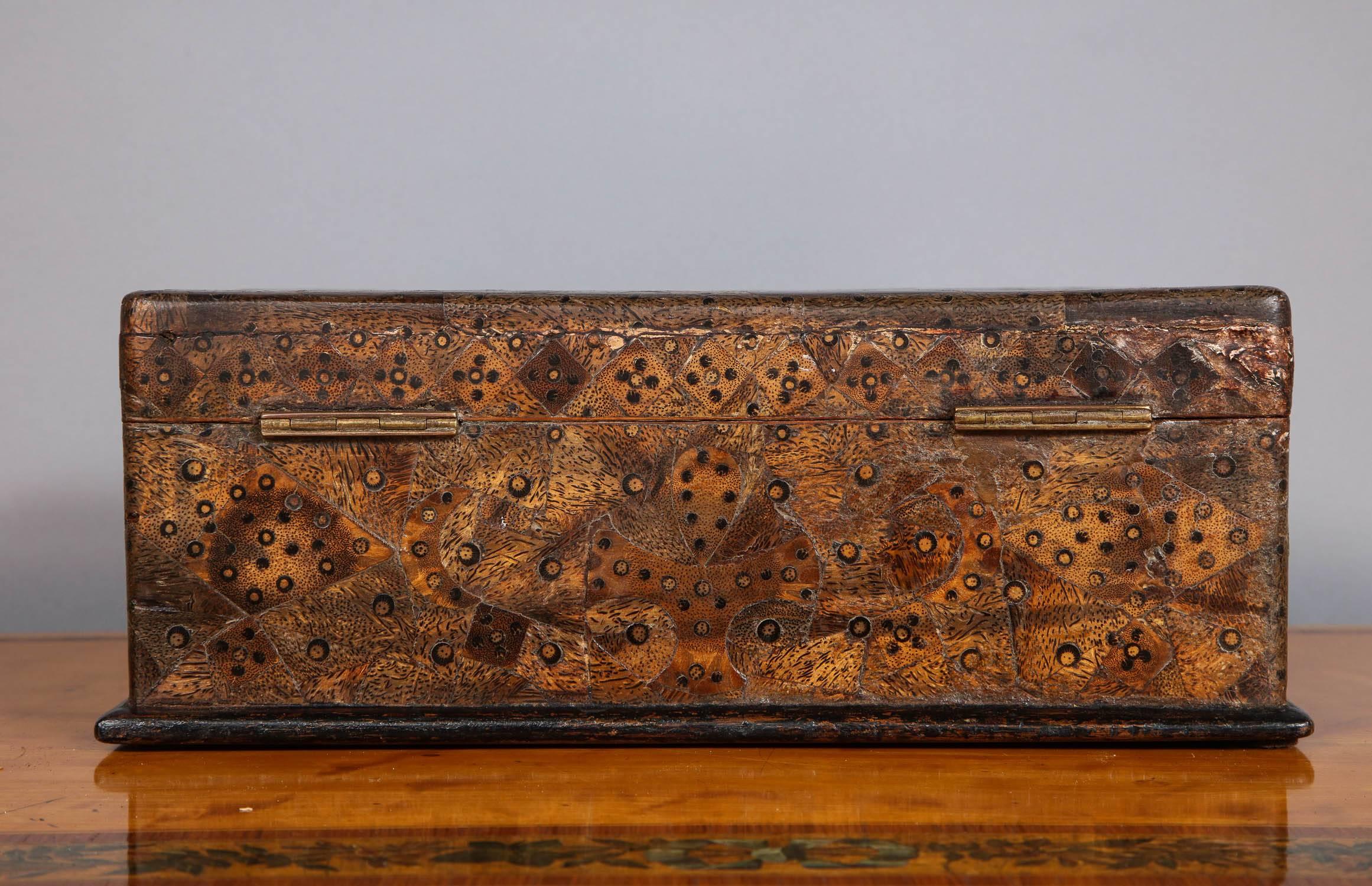 Indian Unusual Palmwood Marquetry Box