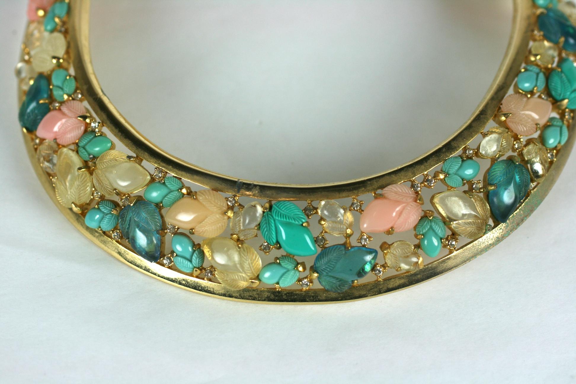Unusual Pastel Fruit Salad Collar In Good Condition For Sale In New York, NY