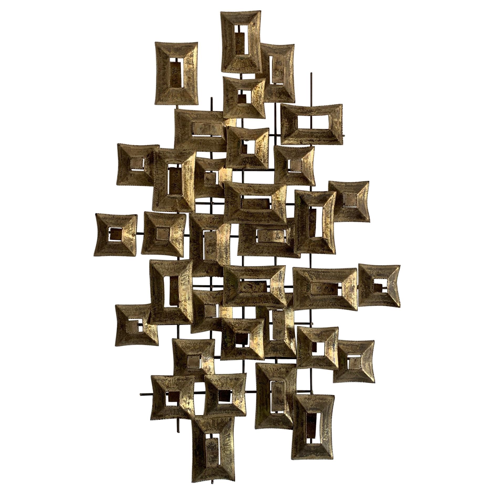 Unusual Patinated Brass Sculpture