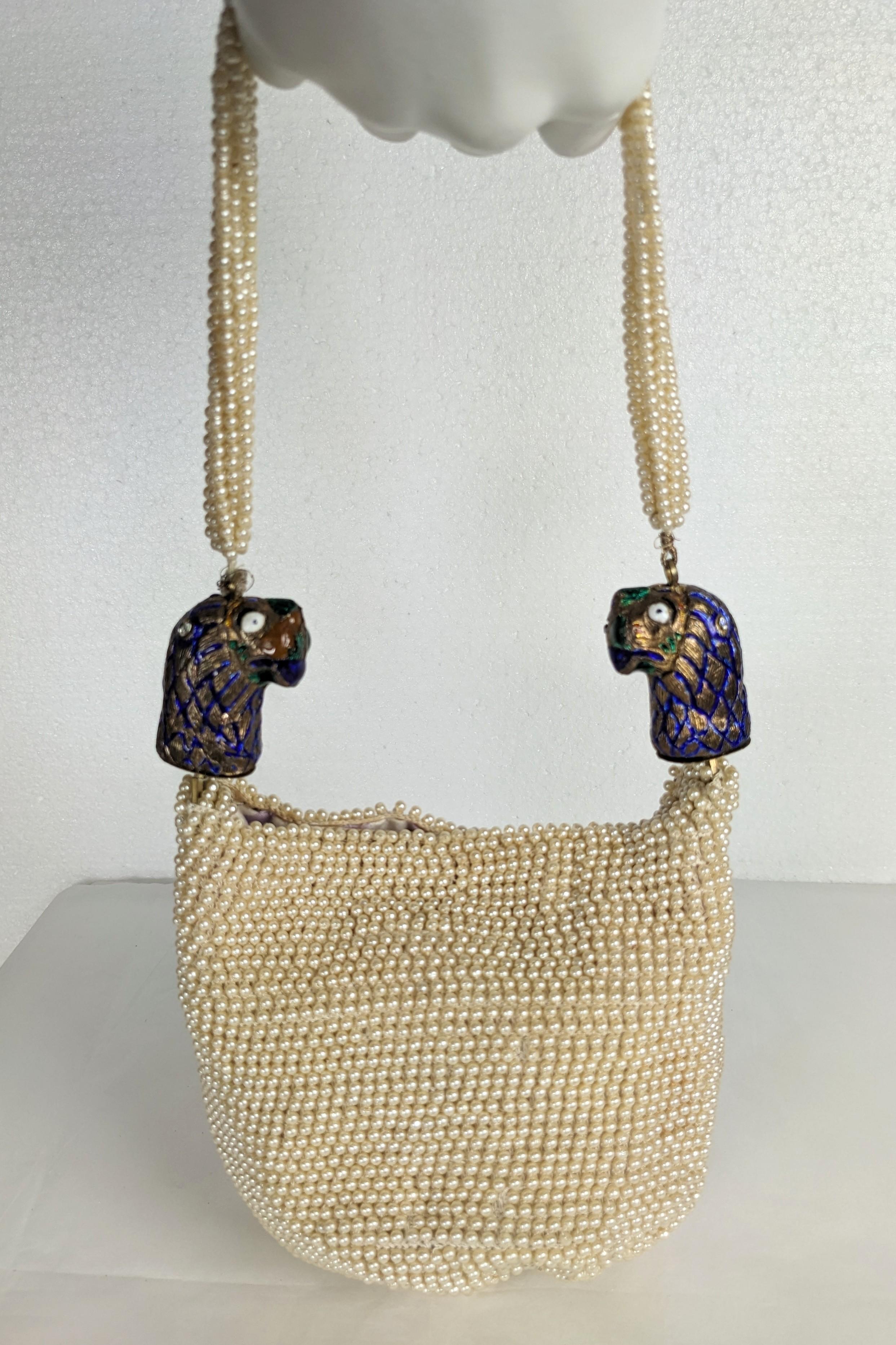 da uomo o donna Insolita borsa con perle in vendita