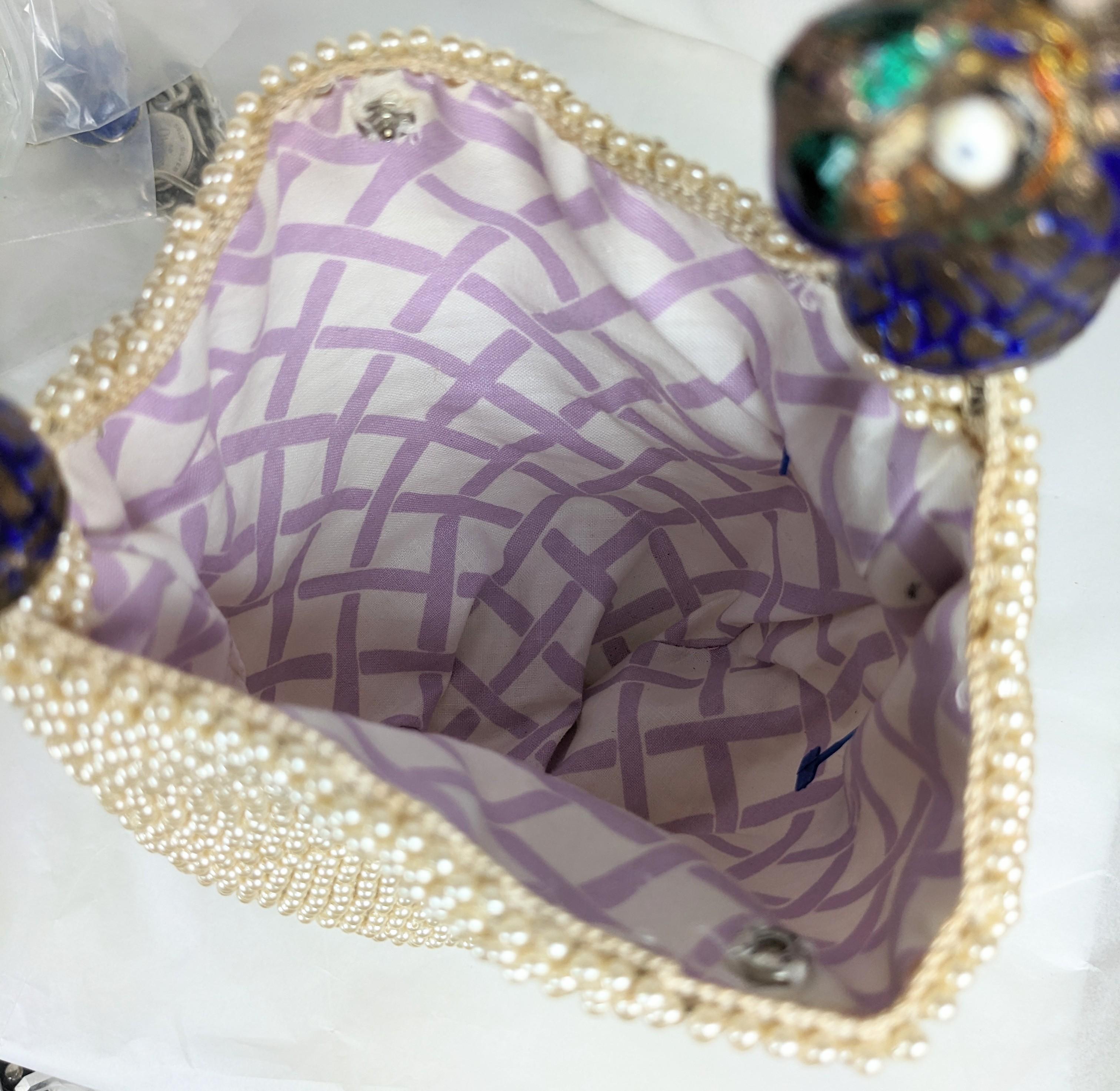 Insolita borsa con perle in vendita 4