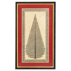 Unusual Pen and Ink Drawing of a Mughal Tree