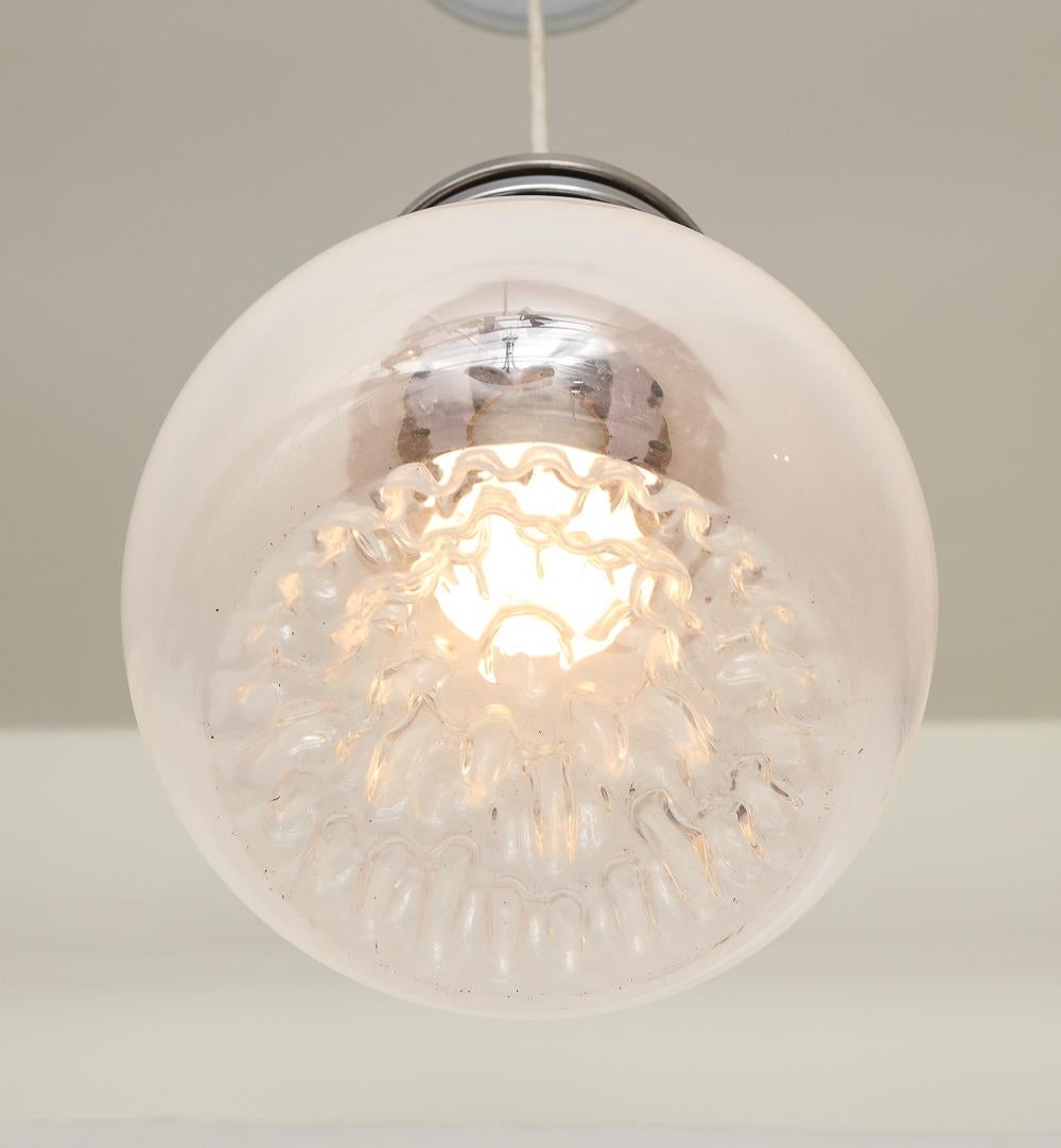 Italian Unusual Pendant Light by Mazzega For Sale