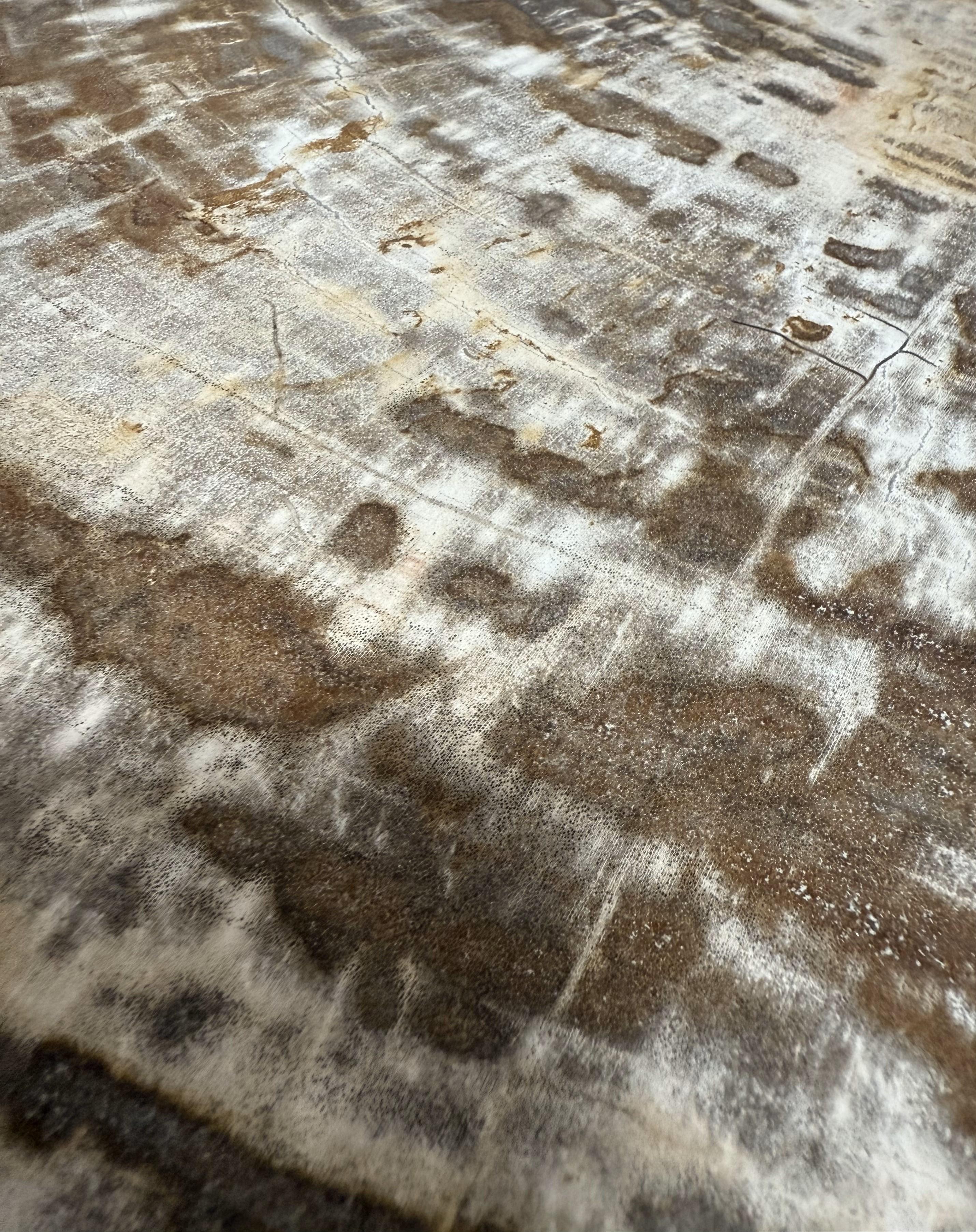 Insolito tavolino da bere moderno in legno pietrificato in vendita 1
