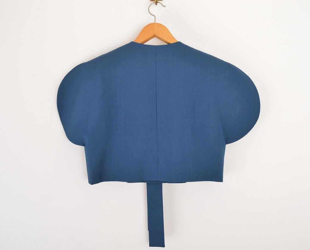 Women's Unusual Pierre Cardin Blue Bolero Cropped Jacket