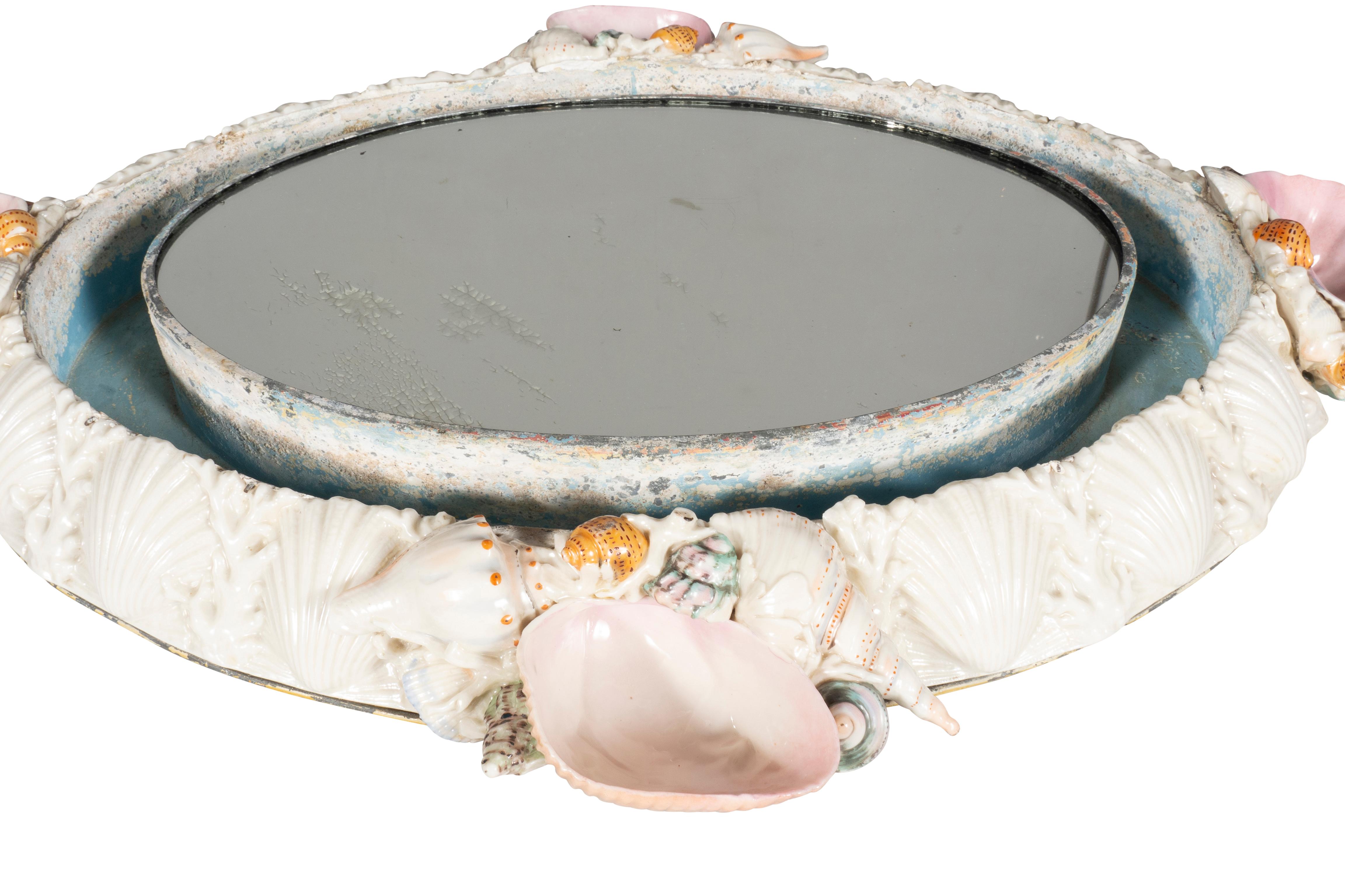 Unusual Porcelain Plateau With Sea Shell Decoration For Sale 9