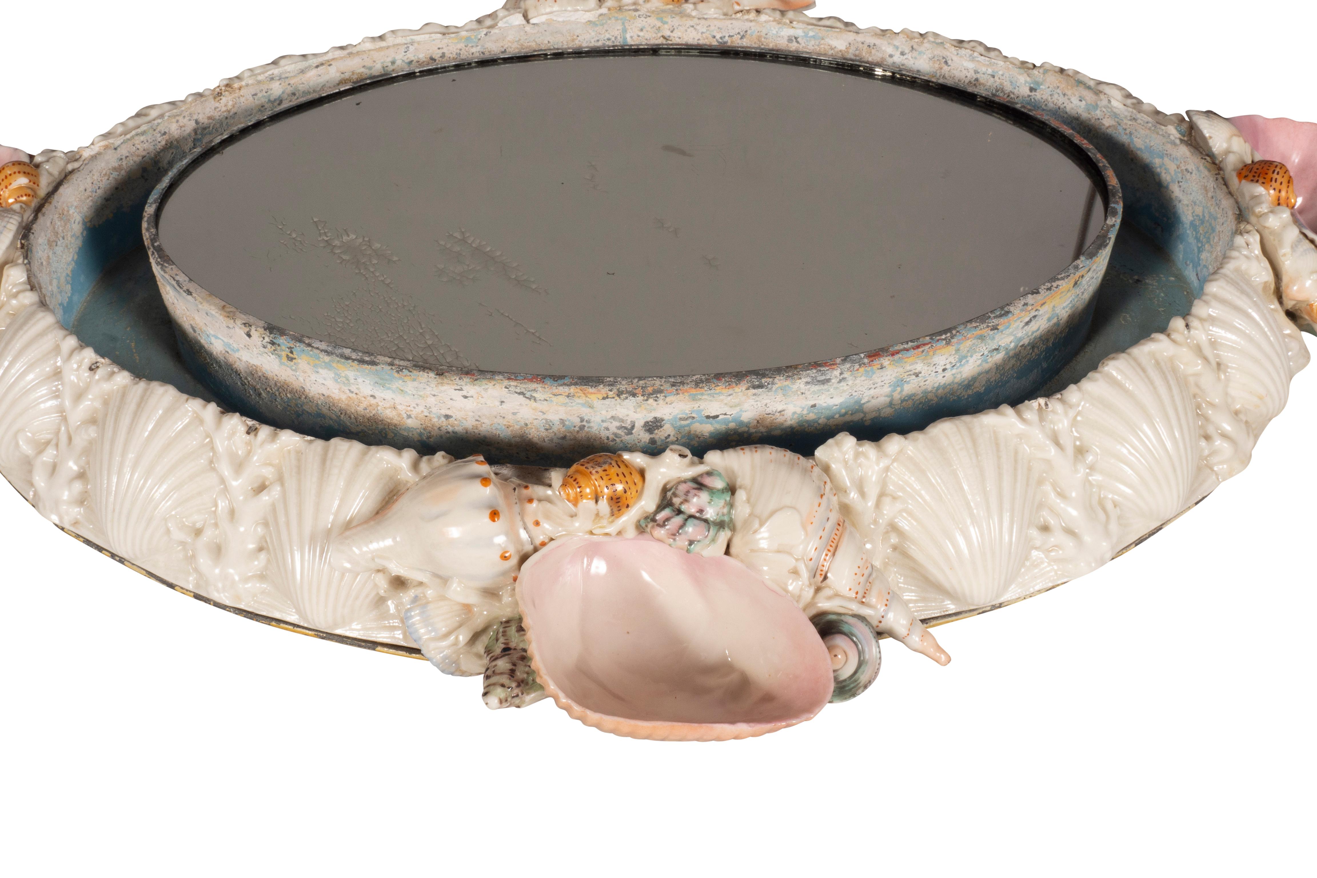 Unusual Porcelain Plateau With Sea Shell Decoration For Sale 10