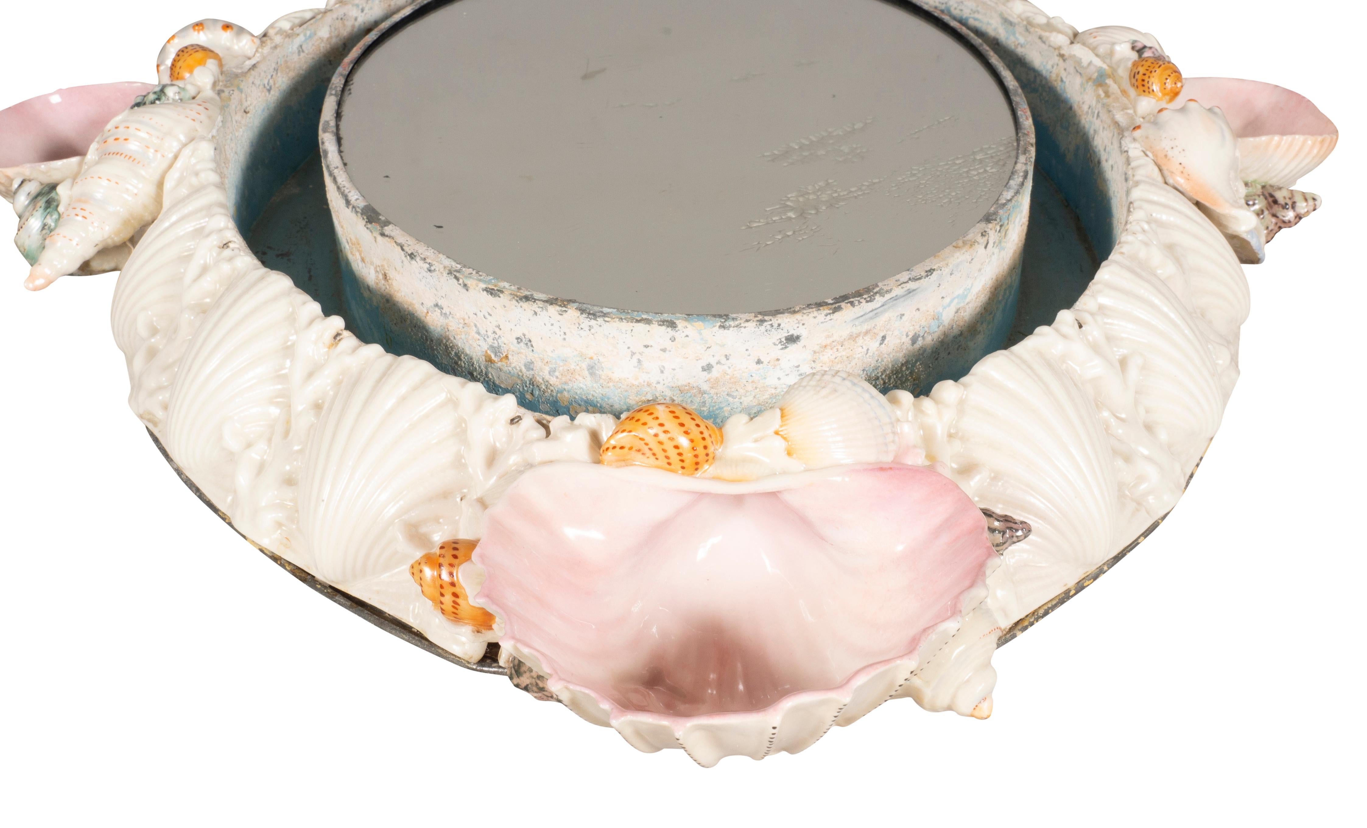 Unusual Porcelain Plateau With Sea Shell Decoration For Sale 4