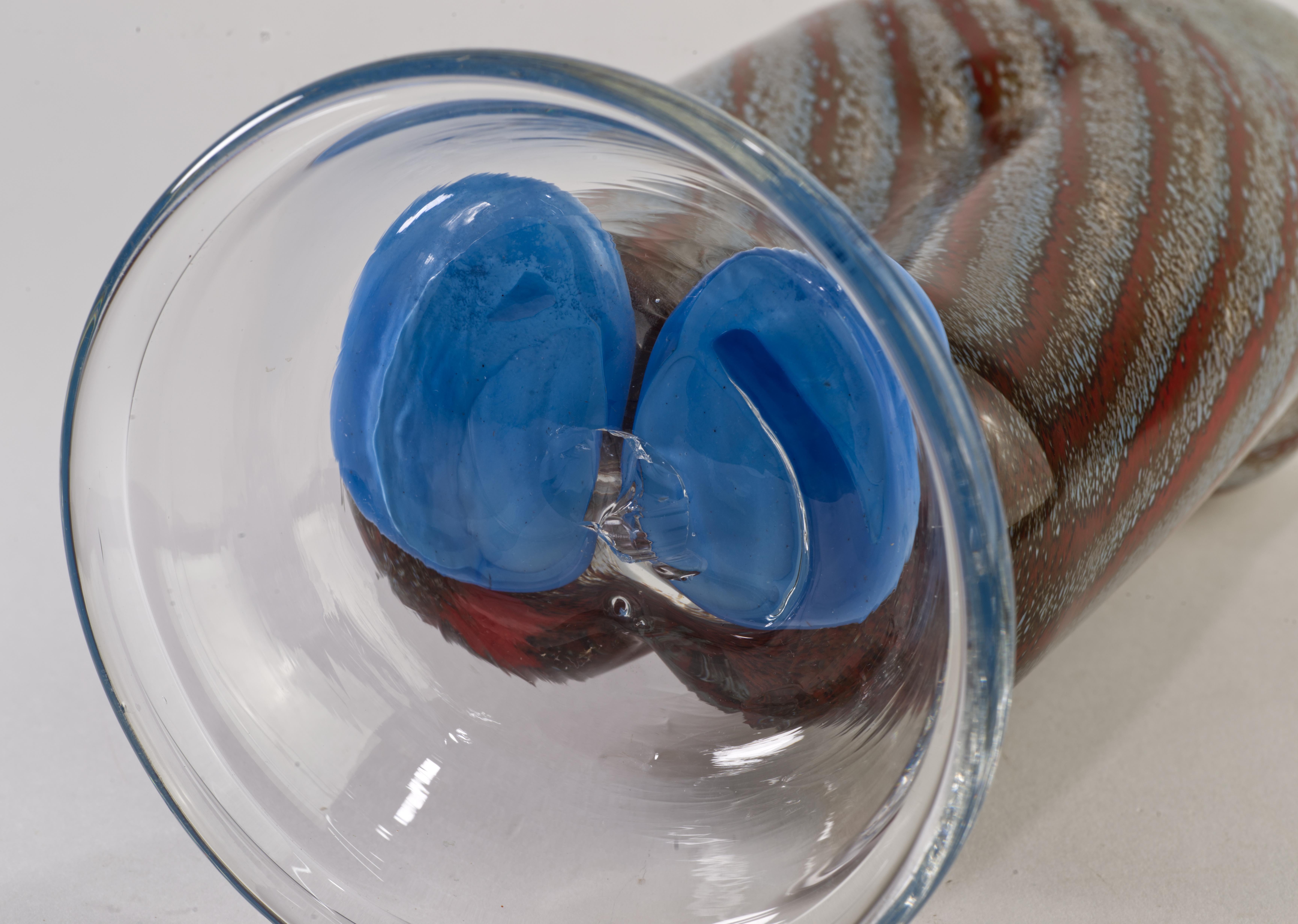 Verre d'art Vase figuratif postmoderne inhabituelantsants «ants », verre d'art soufflé à la main en vente
