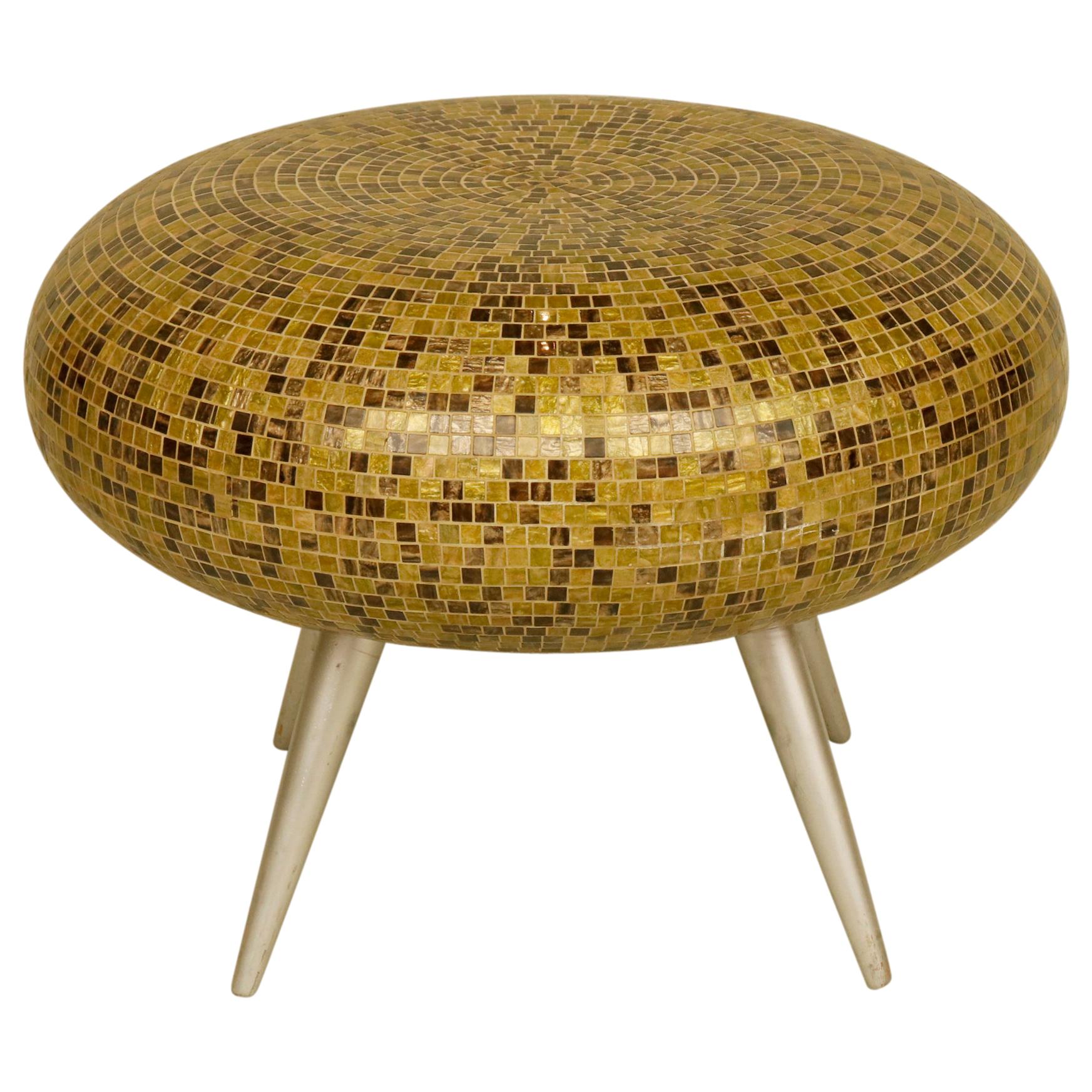 Unusual Pouf with Mosaics