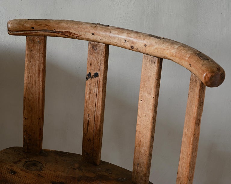 Unusual Primitive 19th Century Swedish Chair In Good Condition For Sale In Helsingborg, SE