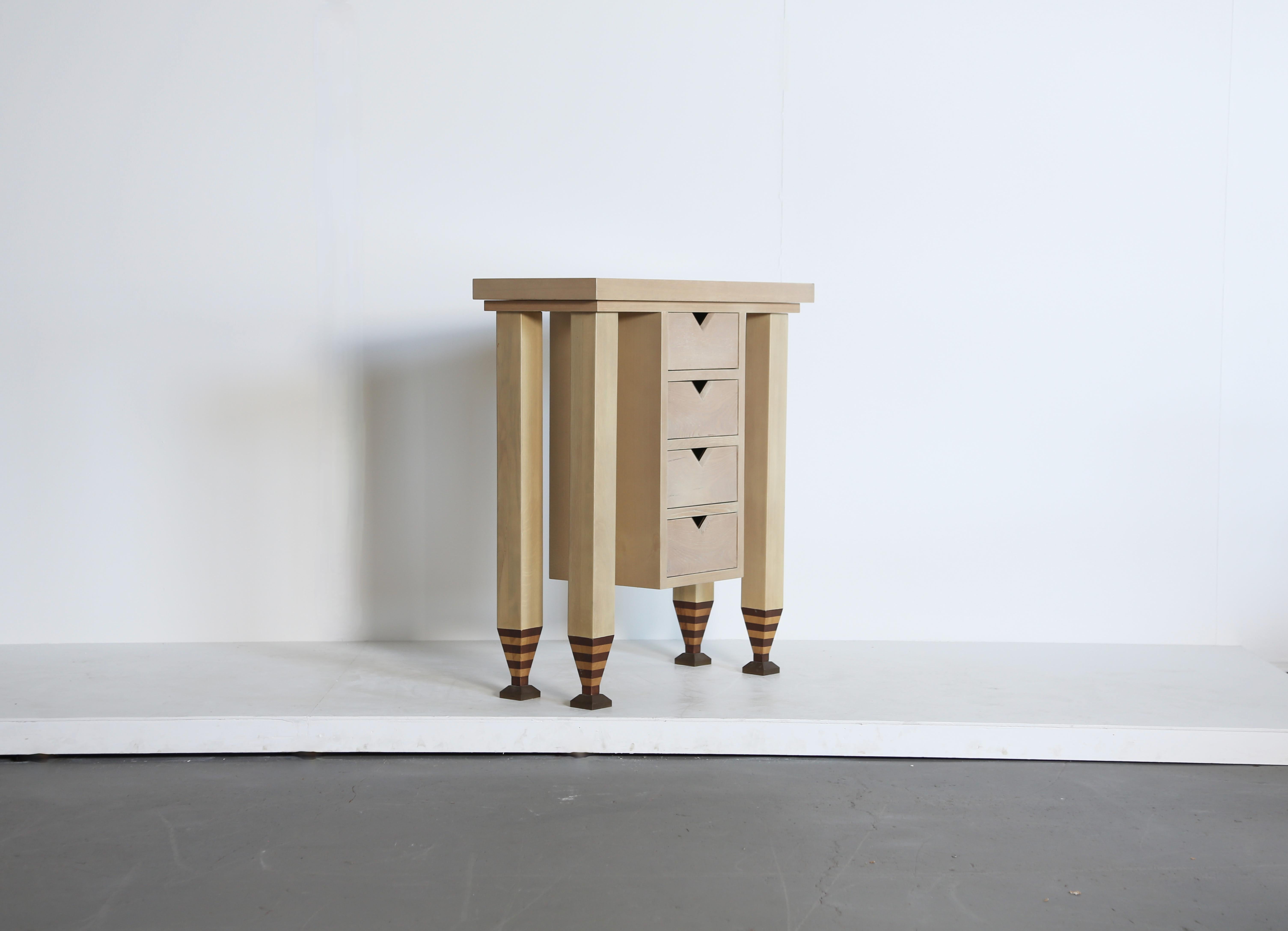An unusual, probably one of a kind, console table, Italy, 1980s.  In good original condition with some signs of age and wear relative to age and use.   Fast shipping worldwide.


