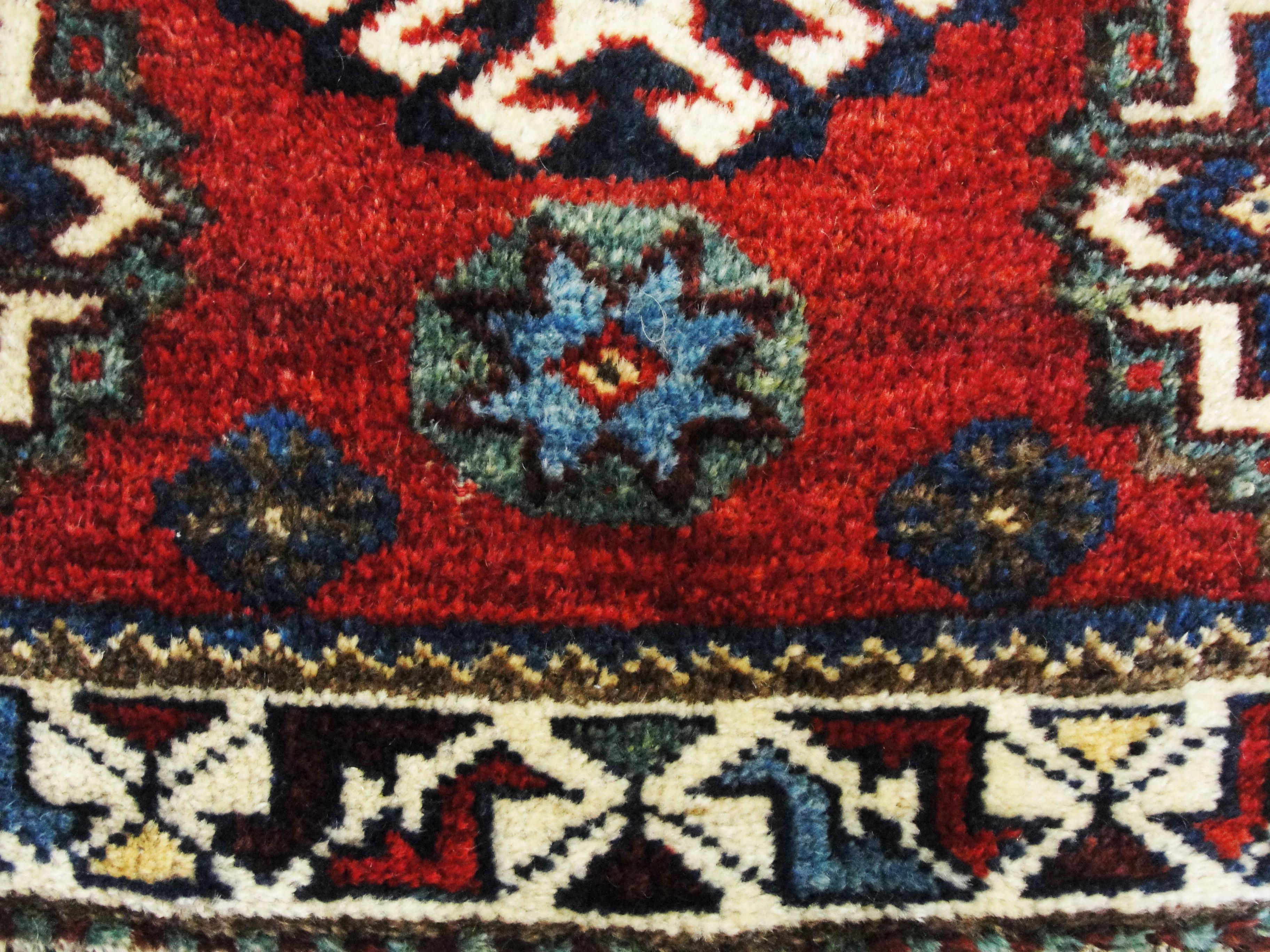 Antique Qashqai Persian Rug/Bag In Good Condition For Sale In Evanston, IL