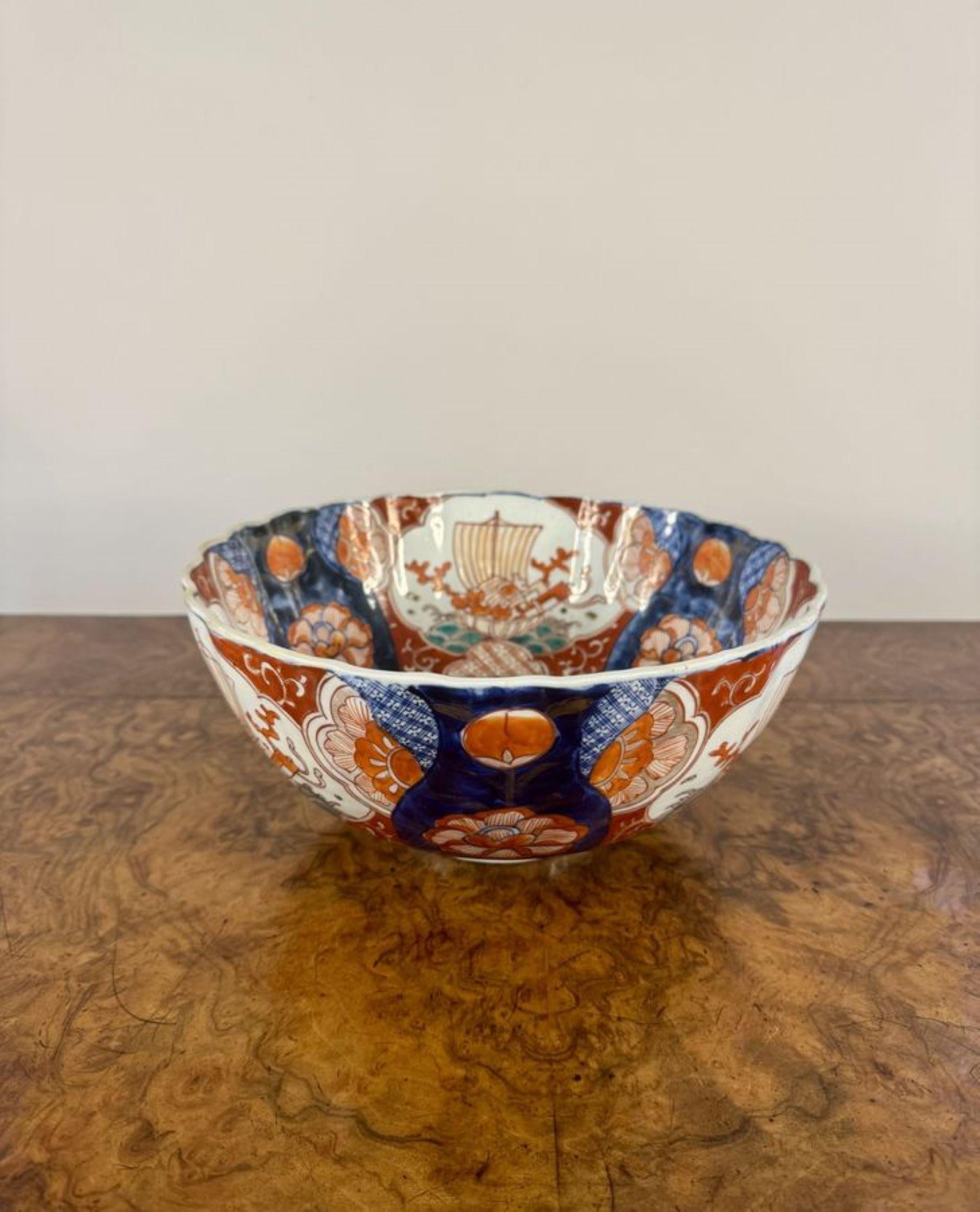 Cuenco imari japonés antiguo de calidad inusual en venta 2
