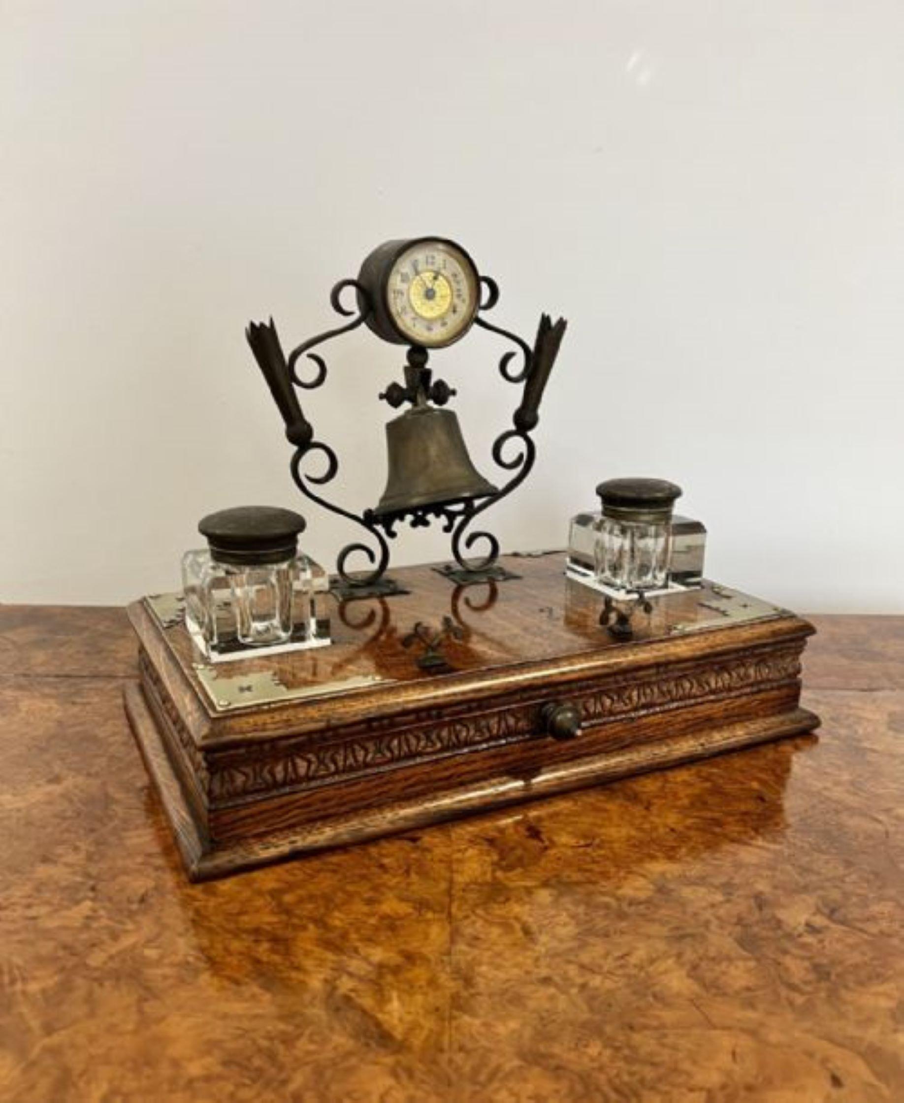 Unusual quality antique Victorian desk set For Sale 1