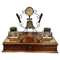 Unusual quality antique Victorian desk set