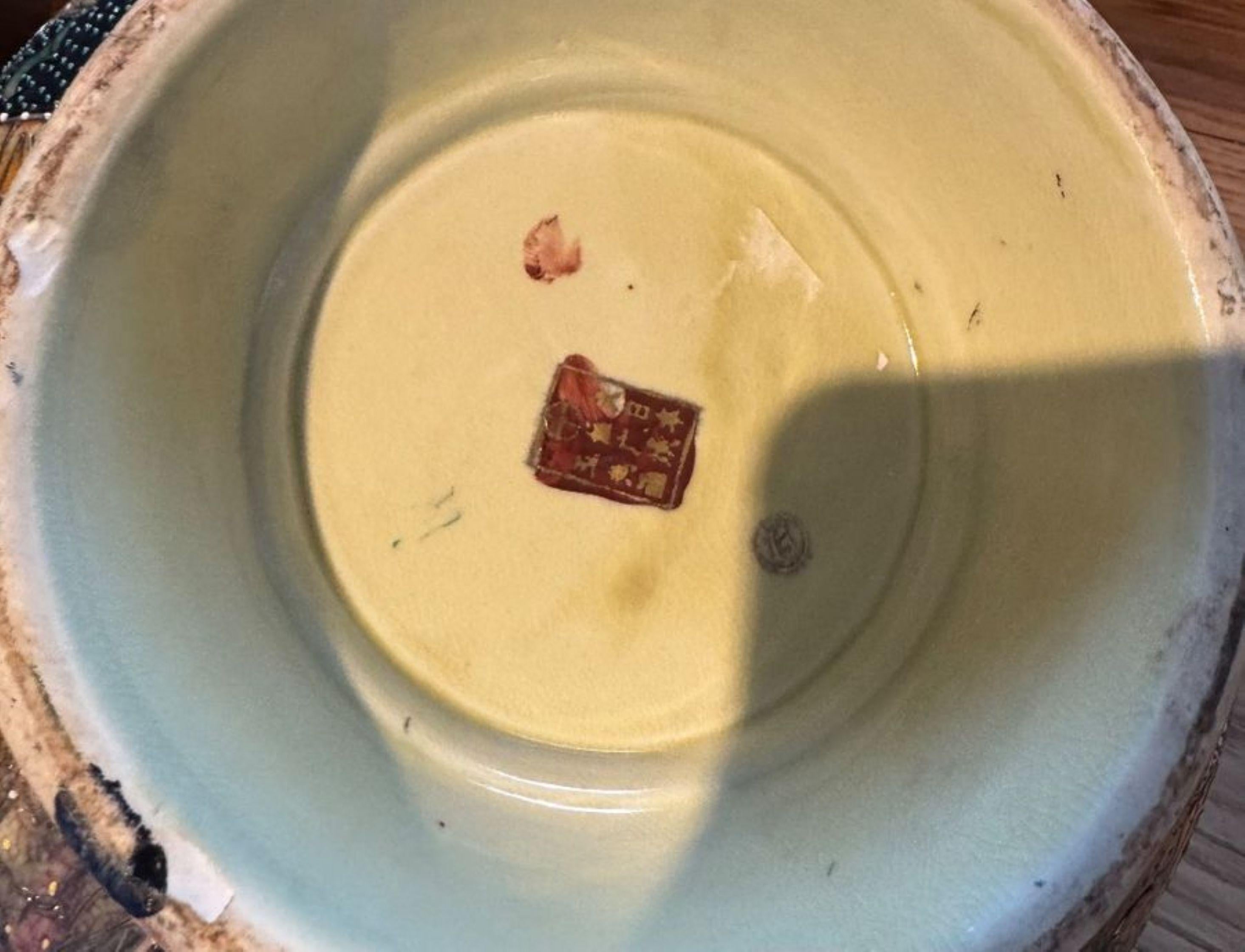 20ième siècle Grand bol japonais ancien à piédestal Satsuma de qualité inhabituelle en vente